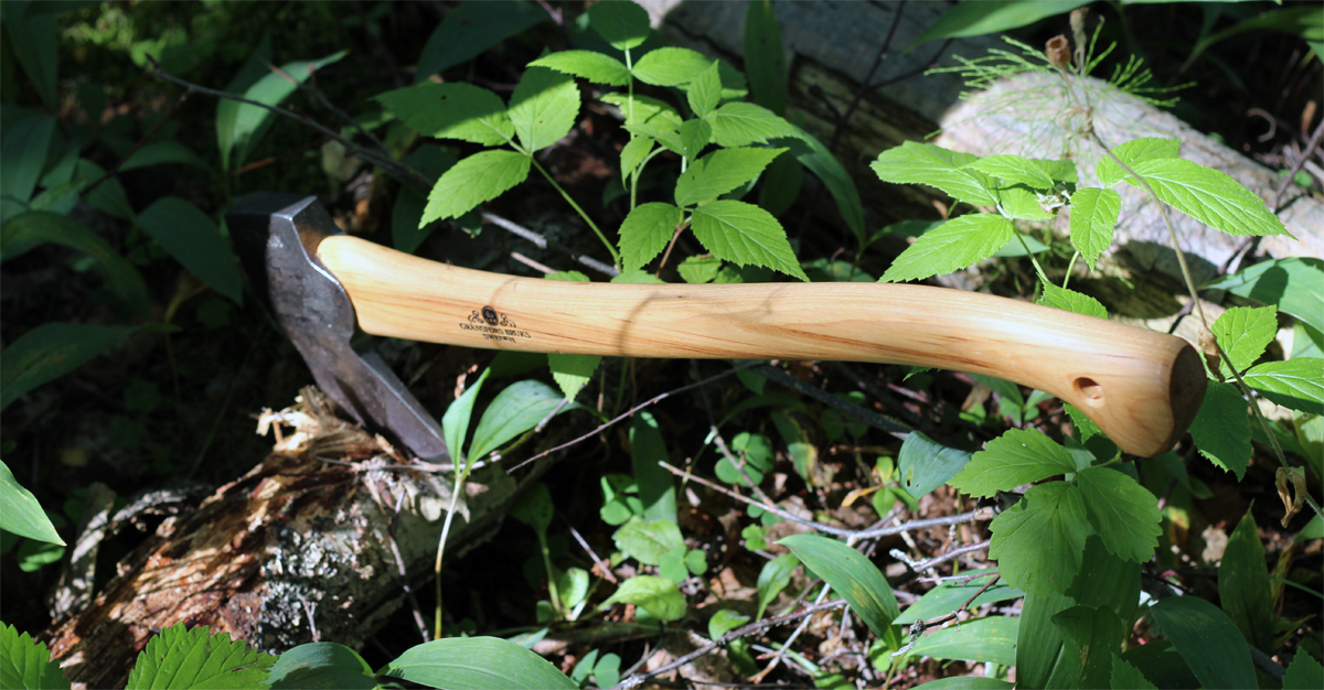 The axe, an essential bushcraft tool. Here's a Small Forest Axe by swedish manufacturer Gränsfors Bruk